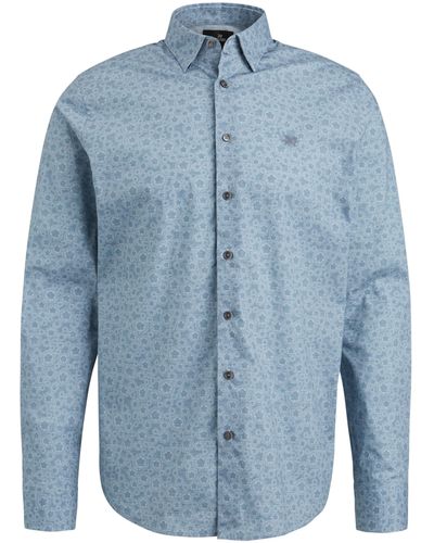 Vanguard Casual Overhemd Lm - Blauw