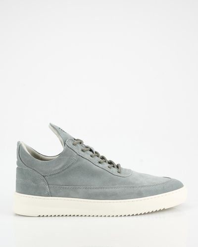 Filling Pieces Low Top Suede Organic Sage Sneakers - Wit
