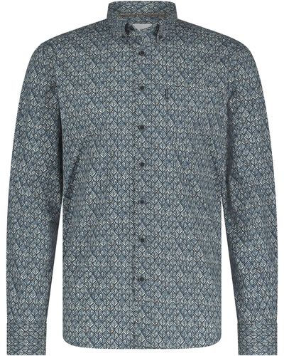 State Of Art Casual Overhemd Lm - Blauw