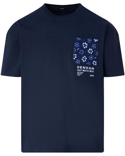 Denham Katagami T-shirt Km - Blauw
