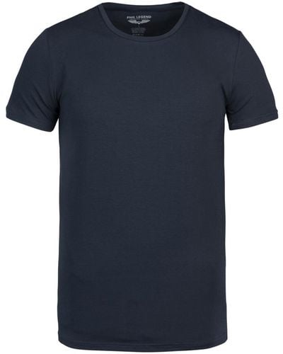PME LEGEND Slim Fit T-shirt Ronde Hals 2-pack - Blauw