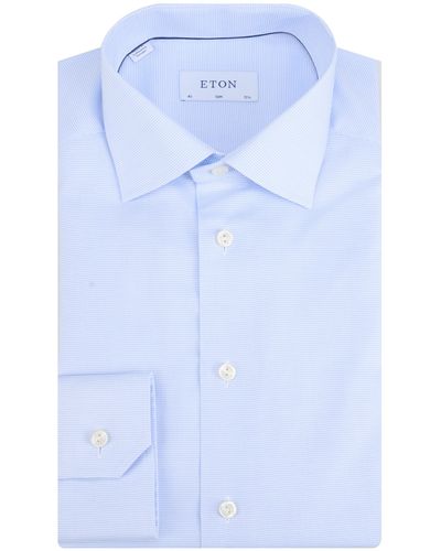 Eton Overhemd Lm - Blauw