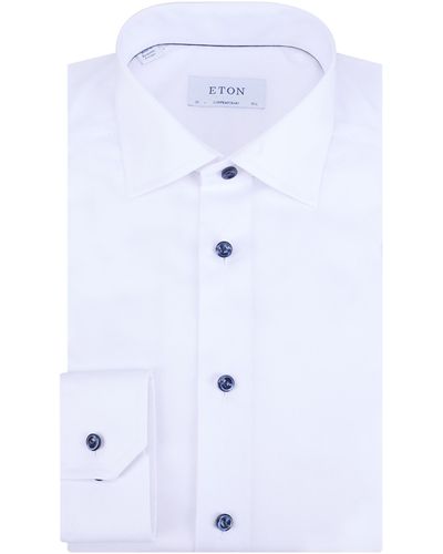 Eton Contemporary Fit Overhemd Lm - Wit