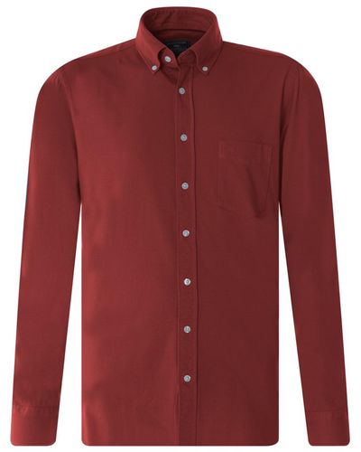 Campbell Classic Colton Casual Overhemd Lm - Rood
