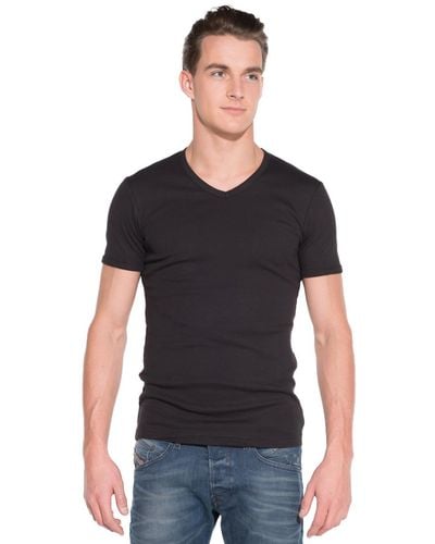 Garage Slim Fit T-shirt V-hals - Zwart