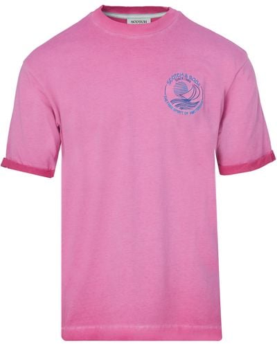 Scotch & Soda T-shirt Km - Roze