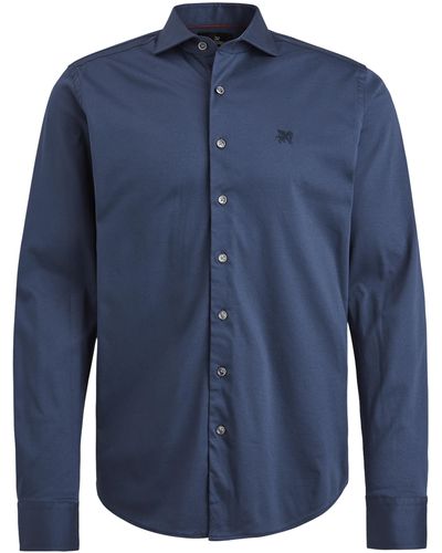 Vanguard Casual Overhemd Lm - Blauw