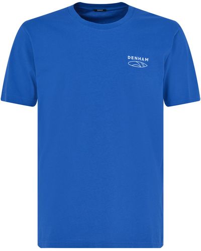 Denham Line Reg T-shirt Km - Blauw