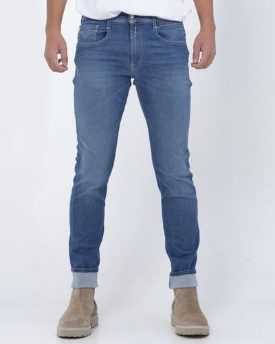 Replay Anbass Recycled 360 Hyperflex Jeans - Blauw