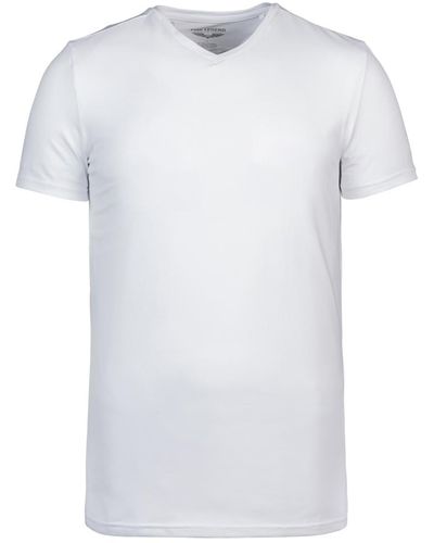 PME LEGEND Slim Fit T-shirt V-hals 2-pack - Wit