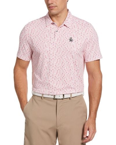 Original Penguin Have A Beer Print Golf Polo - Pink