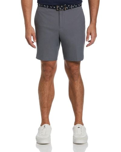 Original Penguin Flat Front Solid Golf Shorts In Quiet Shade - Blue