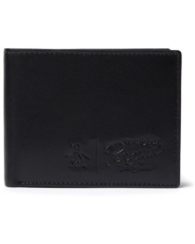 Original Penguin Bi Fold Fred Wallet In Black