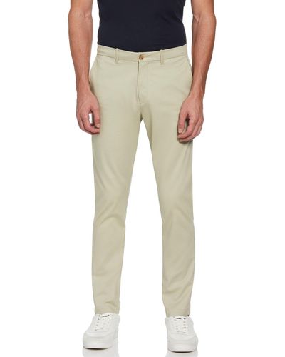 Original Penguin Bedford Cord Slim Fit Chino Trousers In Agate Grey - Natural