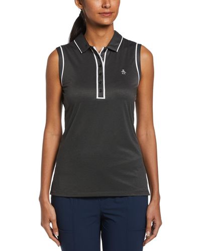 Original Penguin Women's Veronica Golf Polo Shirt In Caviar - Black