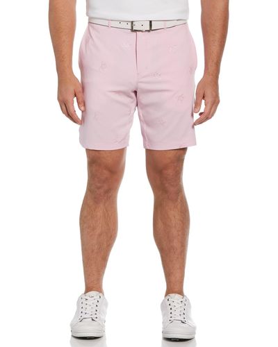 Original Penguin Pete Embroidered Flat Front Golf Shorts In Gelato Pink
