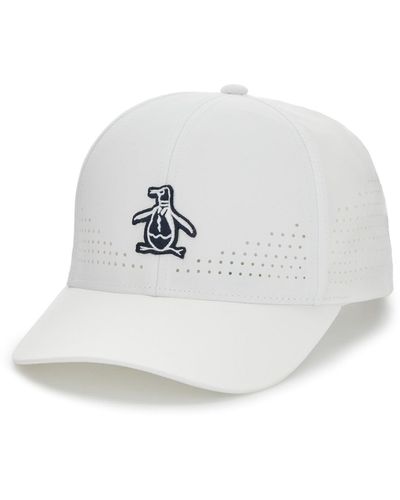 Original Penguin Country Club Perforated Golf Cap In Bright White