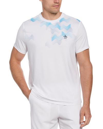 Original Penguin Tennis Performance Motion Ball T-shirt In Bright White