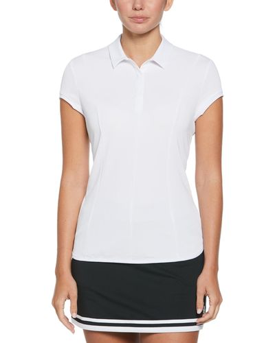 Original Penguin Women's Cap Sleeve Directional Golf T-shirt In Bright White