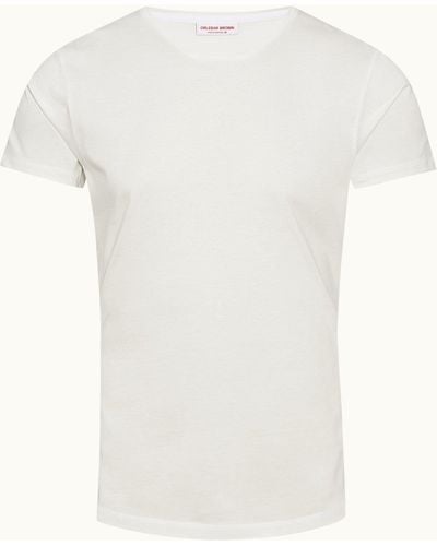 Orlebar Brown Tailored Fit Crew Neck Cotton T-shirt - White