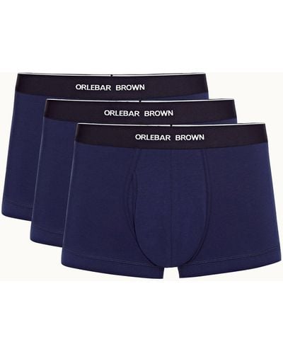 Orlebar Brown Bright Navy 3 Pack Short Trunks - Blue