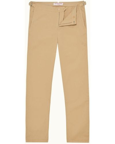 Orlebar Brown Tailored Fit Stretch-cotton Chinos - Natural
