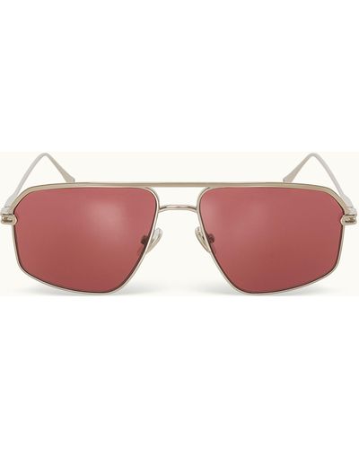 Orlebar Brown The Alfie Recycled Steel Sunglasses - Pink