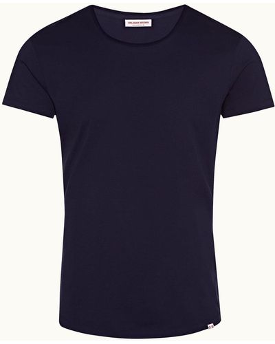 Orlebar Brown Tailored Fit Crew Neck Cotton T-shirt - Blue