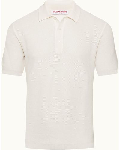 Orlebar Brown Classic Fit Mercerised Cotton Polo Shirt - White