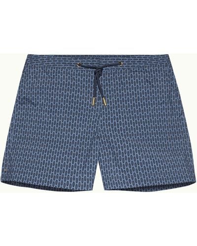 Orlebar Brown Perez Print Shorter-length Swim Shorts - Blue