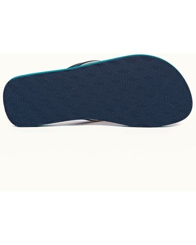 Orlebar Brown Blue Slate/bright Emerald Flip Flops