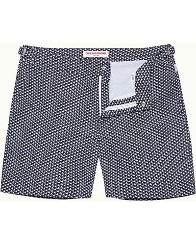 Orlebar Brown Pax Print Mid-length Swim Shorts - Blue