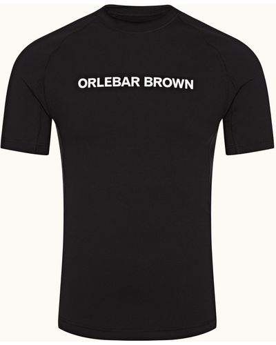 Orlebar Brown Black Short-sleeve Rash Guard