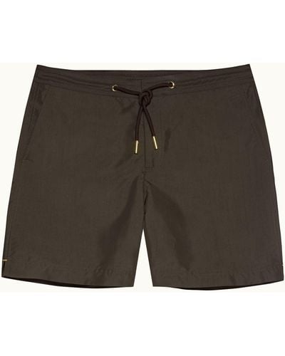 Orlebar Brown Mid-length Drawcord Swim Shorts Woven - Gray