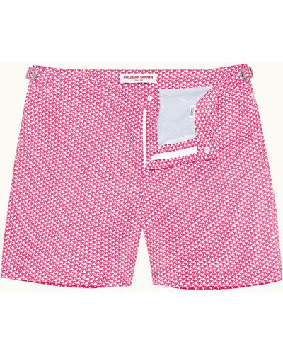 Orlebar Brown Pax Print Mid-length Swim Shorts Woven - Pink