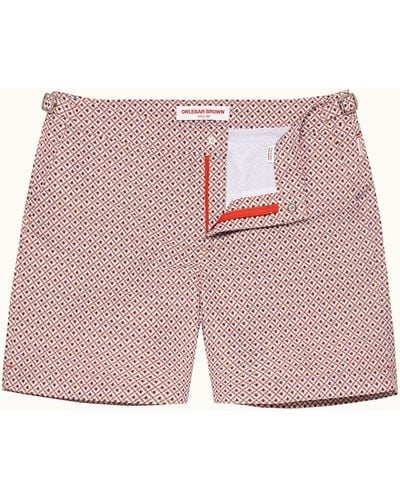 Orlebar Brown Geo Print Mid-length Swim Shorts Woven - Pink