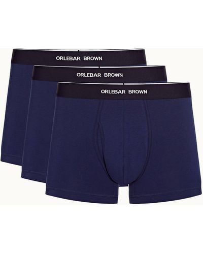 Orlebar Brown Bright Navy 3 Pack Trunks - Blue