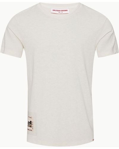 Orlebar Brown Photographic Print Classic Fit Organic Cotton T-shirt - White