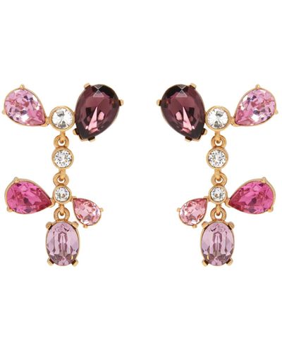 Oscar de la Renta Cactus Chandelier Earrings - Pink