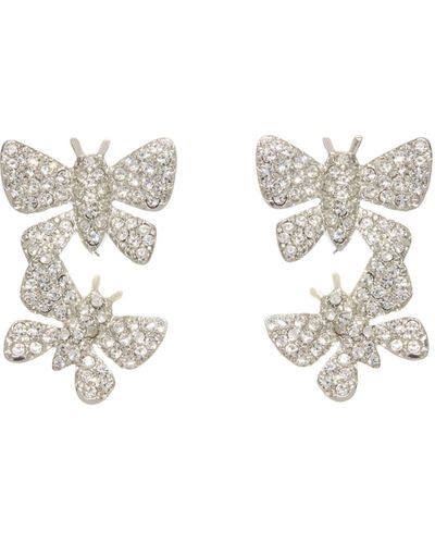 Oscar de la Renta Butterfly Earrings - White