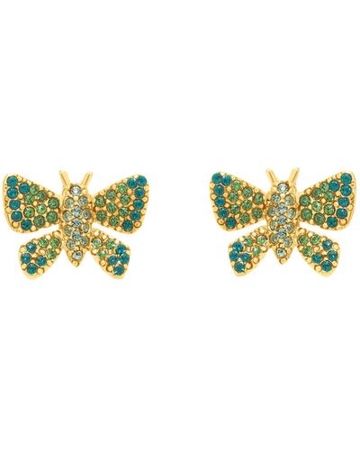 Oscar de la Renta Small Butterfly Earrings - Multicolor