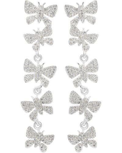 Oscar de la Renta Butterfly Chandelier Earrings - White