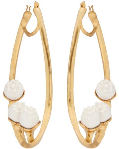 Oscar de la Renta Lily Of The Valley Ring Earrings - Metallic