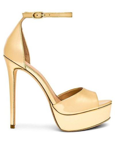 Rachel Zoe Margo Platform Sandal - Mirror Metallic Gold Size 9