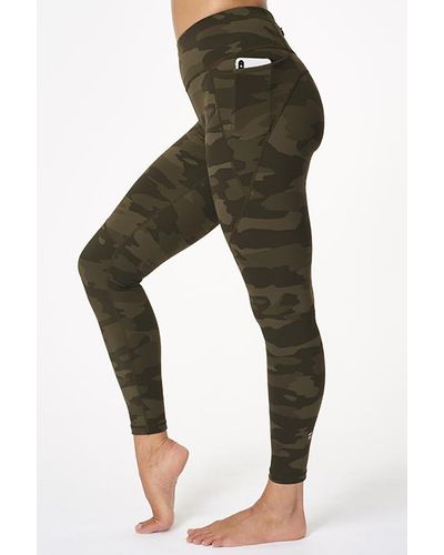 Sweaty Betty Power 7/8 Workout Leggings Olive Tonal Camo Print Size S - Green