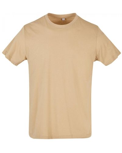 Build Your Brand Rundhalsshirt Basic Round Neck T-Shirt XS bis 5XL - Natur