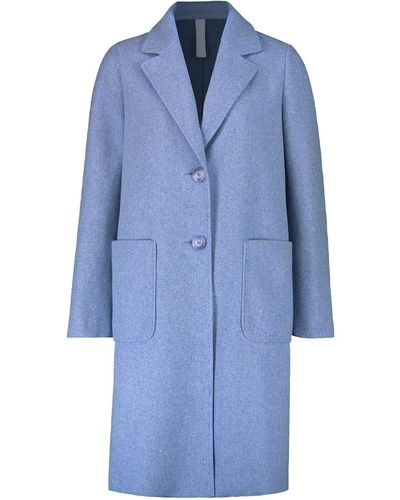 Betty Barclay Outdoorjacke Mantel Wolle, Blue Melange - Blau