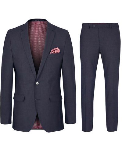 Paul Malone Anzug modern slim fit Anzug für Männer - Blau