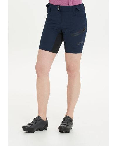 Endurance Radhose Jamilla W 2 in 1 Shorts mit herausnehmbarer Innen-Tights - Blau