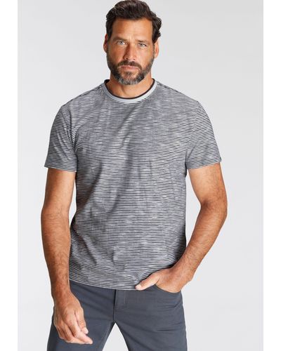 Arizona T-Shirt mit modischen Streifen - Grau